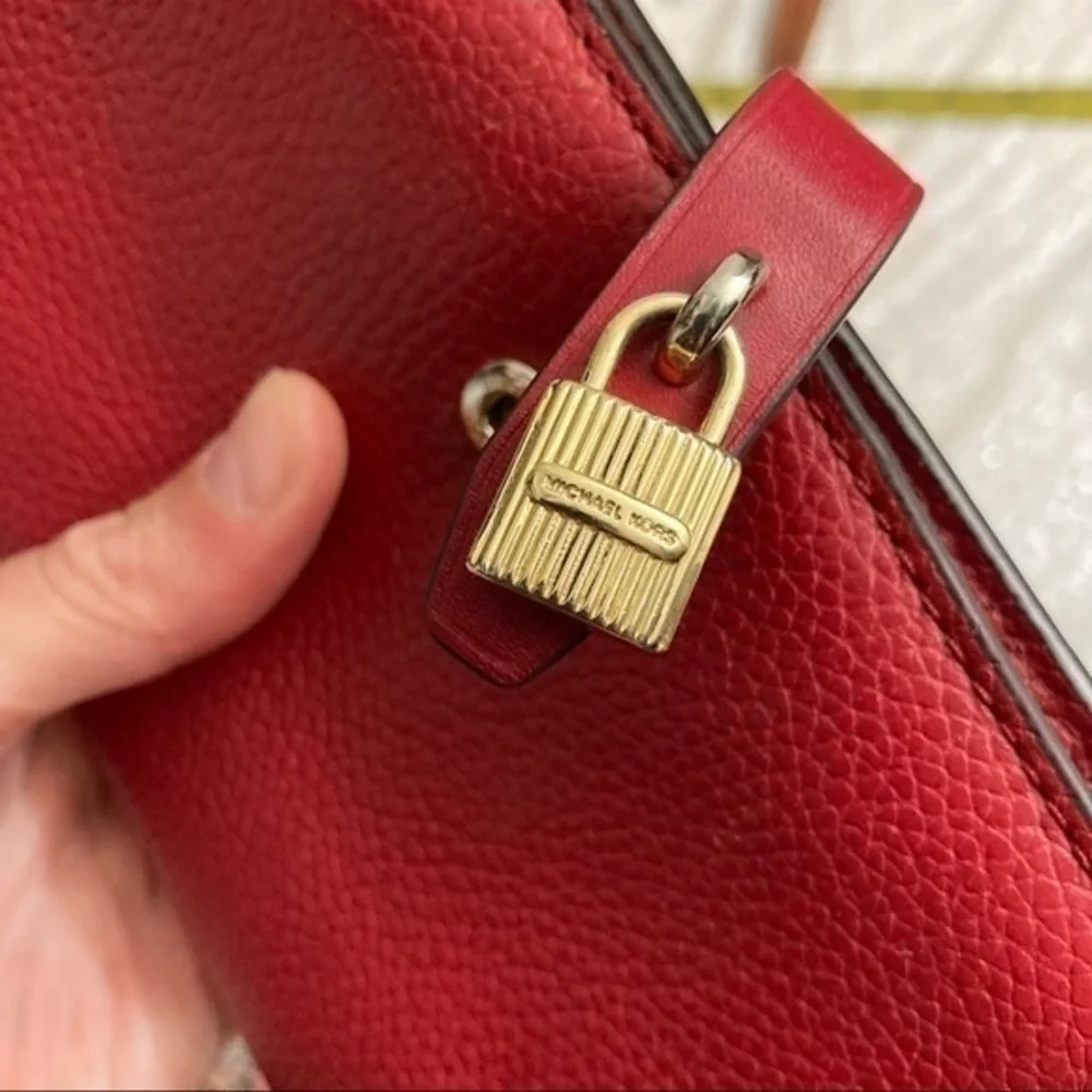 Michael Kors red leather wallet